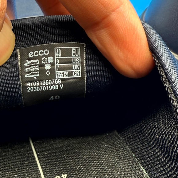 Ecco Soft 7 Wedge Soft Shoes Women's Size US 9 Blue Waterproof Slip On Round Toe - Picture 9 of 9